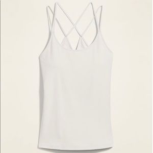 X small strappy power soft shelf-bra tank top
